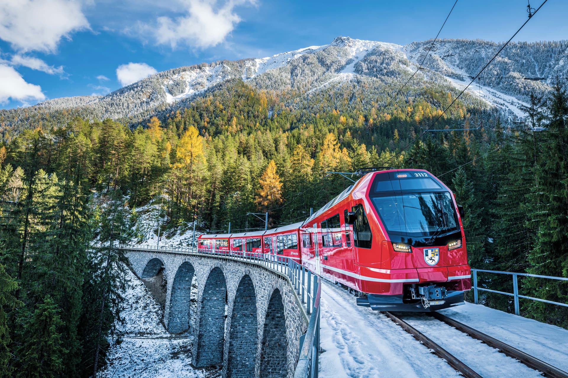 Hero image with train for Home page